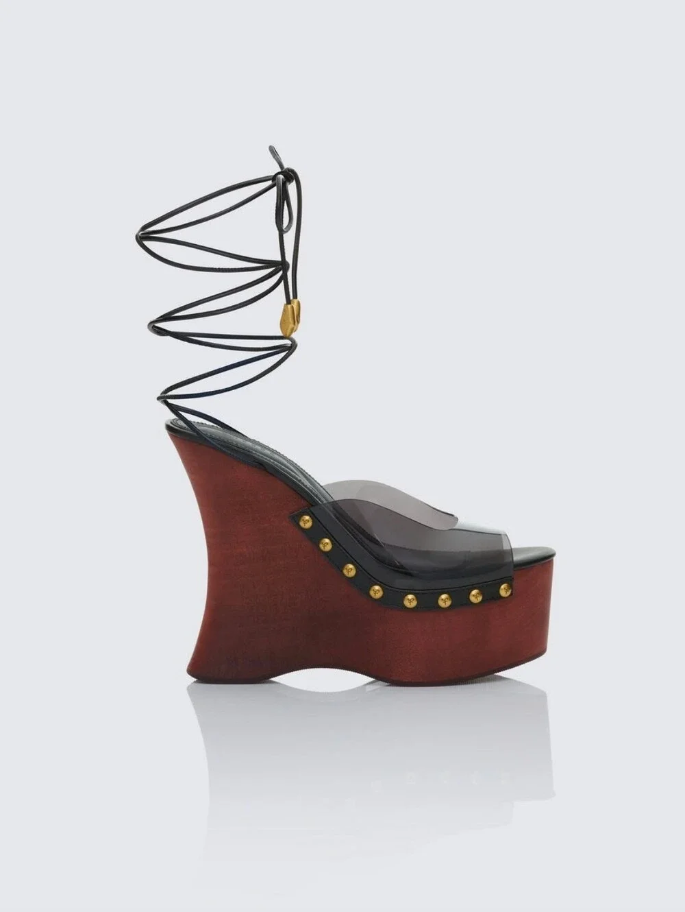 Finesse Arwa Black Perspex Wedges/Size11/NWB/MSRP $129
